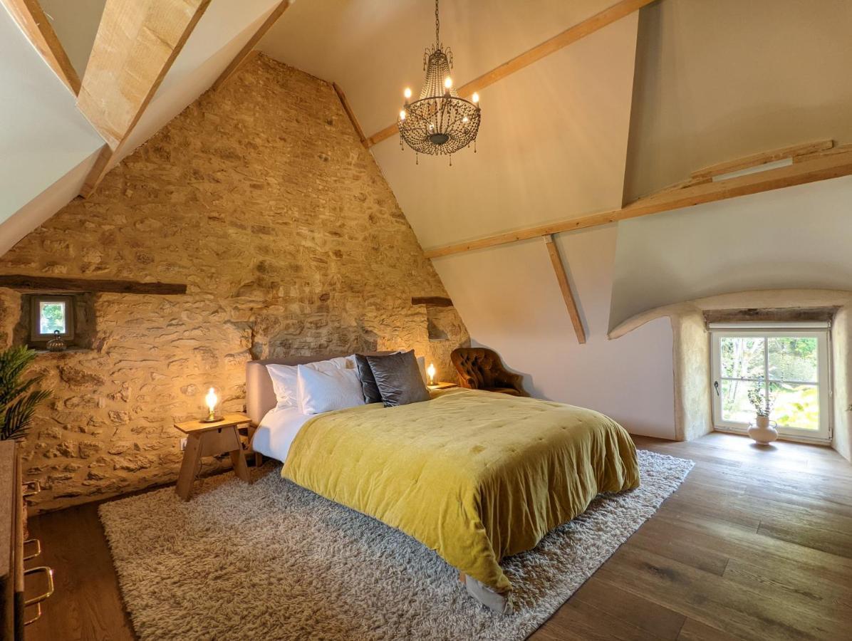 Maison Typique Bretonne Avec Toit De Chaume Camors ภายนอก รูปภาพ