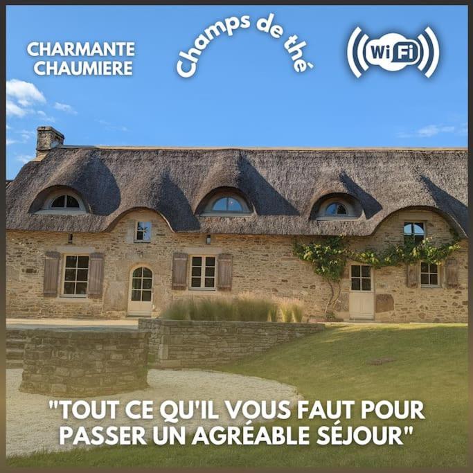 Maison Typique Bretonne Avec Toit De Chaume Camors ภายนอก รูปภาพ